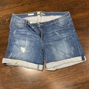 Kut from the Kloth Distressed Blue Jean Shorts